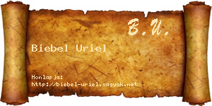 Biebel Uriel névjegykártya